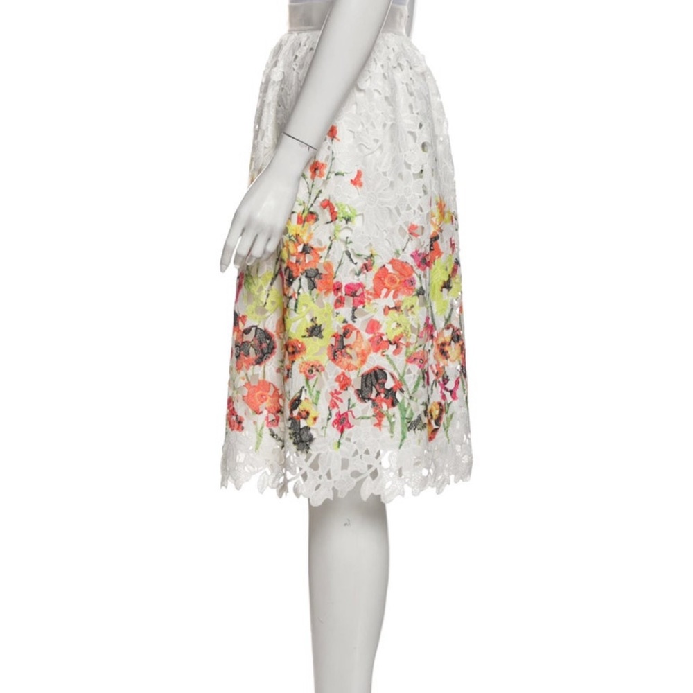 Belle Badgley Mischka Rabia Lace Floral Skirt 4 - Picture 2 of 3